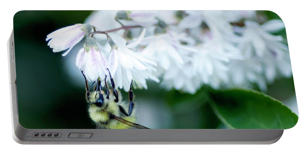 washington State Portable Battery Charger featuring the photograph Busy Bee by Dan McManus