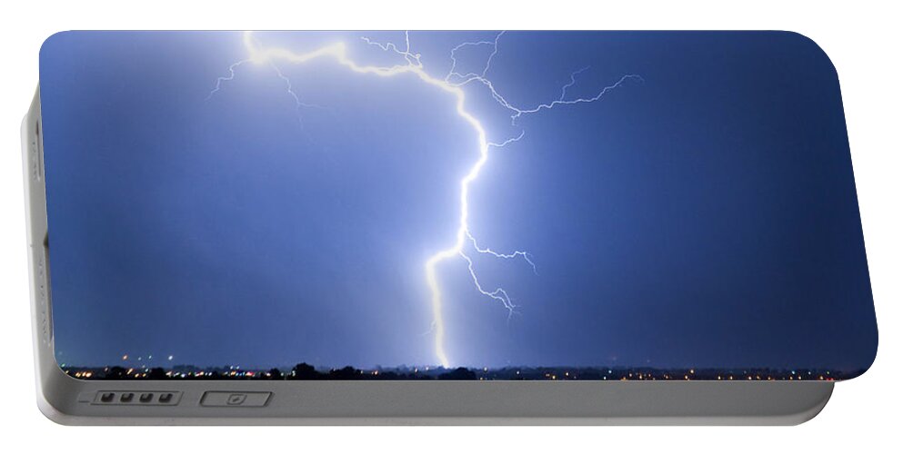 City Portable Battery Charger featuring the photograph C2G Lightning Strike by James BO Insogna