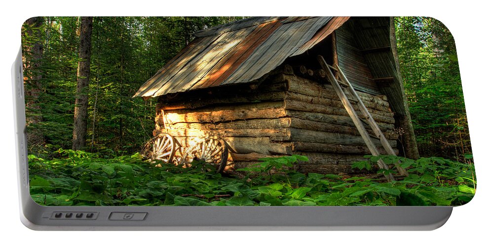 Bush Portable Battery Charger featuring the photograph Cabin in the Woods by Jakub Sisak