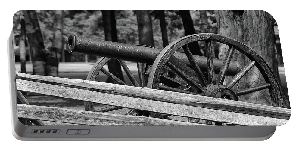 Cannon Portable Battery Charger featuring the photograph Cannon by Guy Whiteley