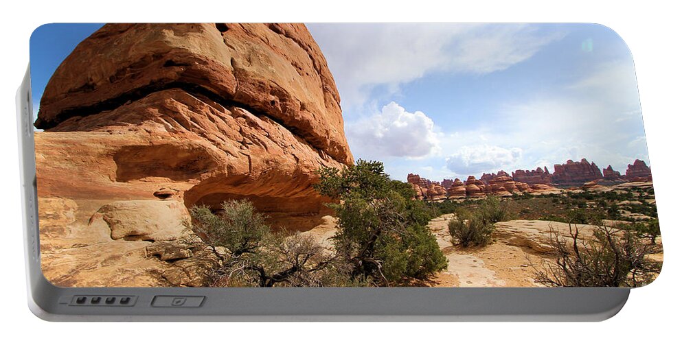 Canyonlands Portable Battery Charger featuring the photograph Canyonlands Needles Trail by Adam Jewell