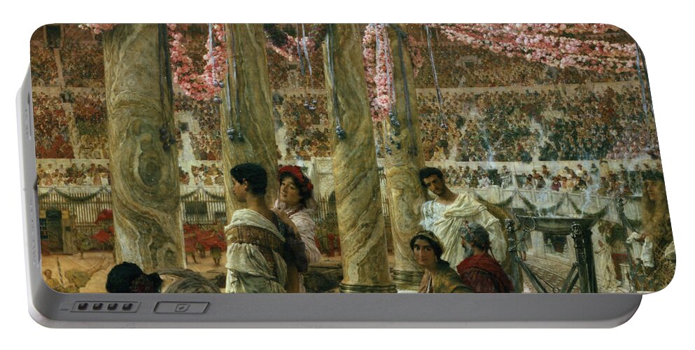 Caracalla Portable Battery Charger featuring the painting Caracalla and Geta by Lawrence Alma-Tadema
