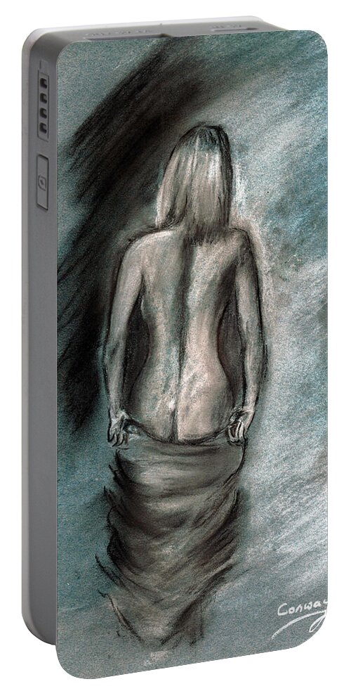 Figure Portable Battery Charger featuring the drawing Celeste by Tom Conway