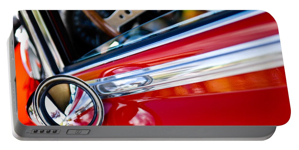 Classic Red Car Portable Battery Charger featuring the photograph Classic Red Car Artwork by Shane Kelly