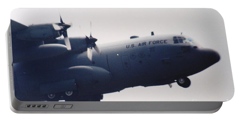 Us Air Force Portable Battery Charger featuring the photograph Cleared for Landing by Susan Stevens Crosby