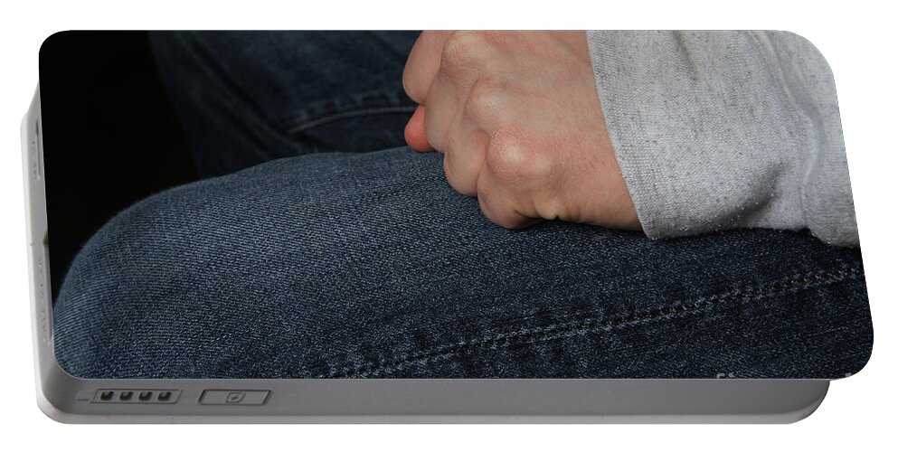 People Portable Battery Charger featuring the photograph Clenched Fist 2 Of 2 by Photo Researchers
