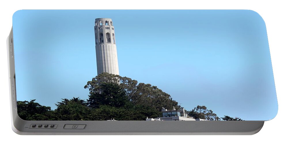 Coit Portable Battery Charger featuring the photograph Coit Tower by Henrik Lehnerer