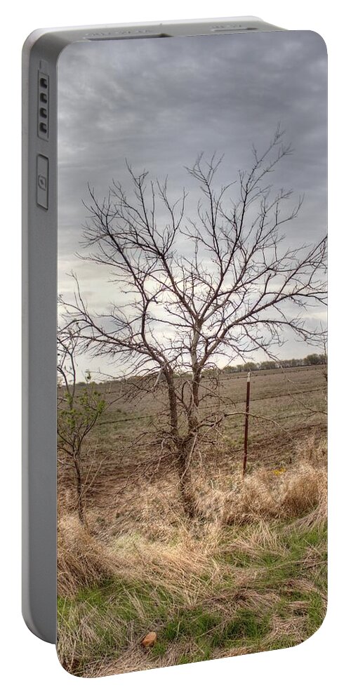 Oklahoma Portable Battery Charger featuring the photograph Color - Country Tree by Peter Ciro