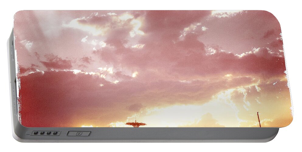 Coney Island Portable Battery Charger featuring the photograph Coney Island Sunset by Frank Winters
