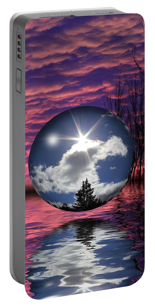 Sphere Portable Battery Charger featuring the photograph Contrasting Skies by Shane Bechler