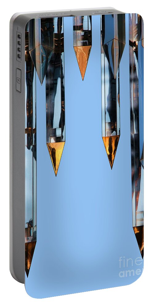 Crystal Cathedral Tower Points Portable Battery Charger featuring the photograph Crystal Cathedral Tower Points by Mariola Bitner