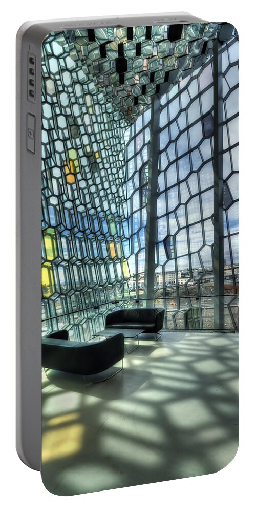 Harpa Portable Battery Charger featuring the photograph Crystal Fantasy by Evelina Kremsdorf