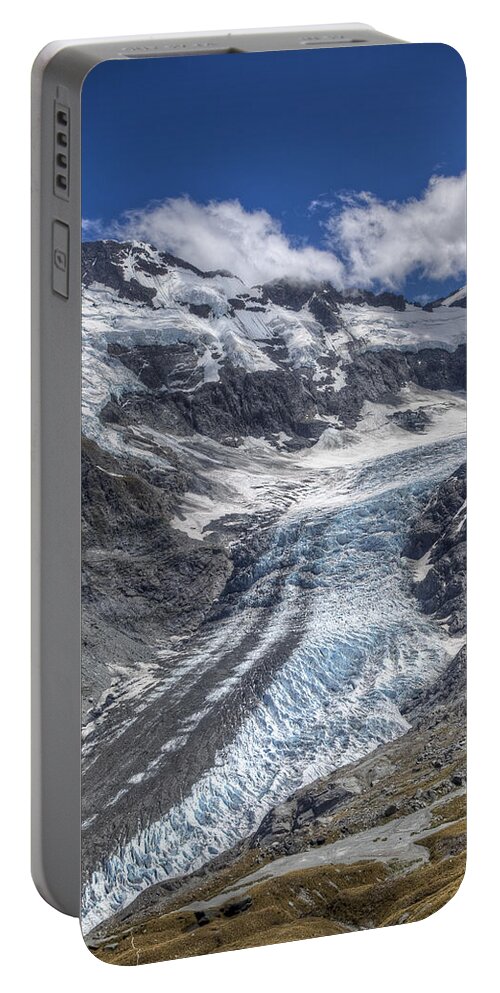 00441039 Portable Battery Charger featuring the photograph Dart Glacier Above Cascade Saddle Mount by Colin Monteath