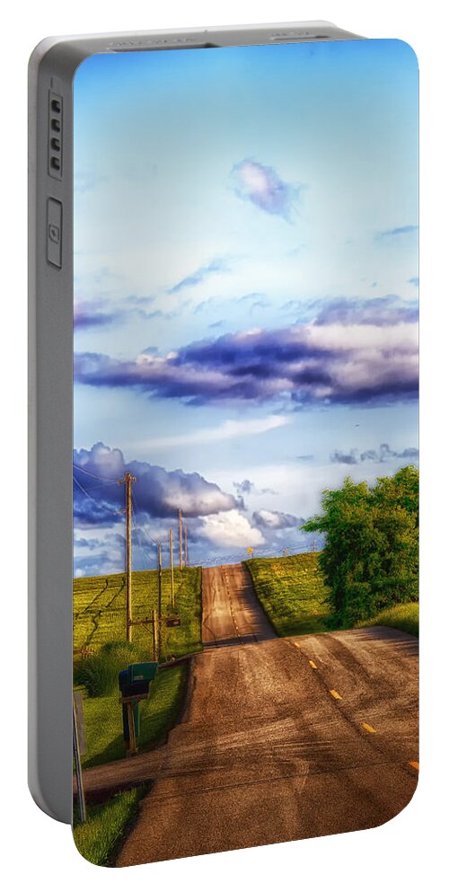 Landscape Portable Battery Charger featuring the photograph Daylight Fades in New Melle by Bill and Linda Tiepelman