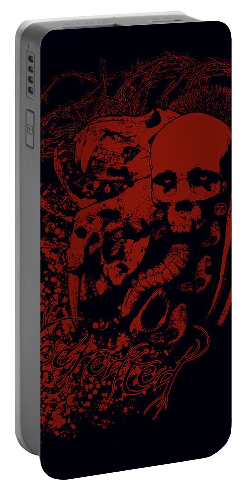 Tony Koehl Portable Battery Charger featuring the mixed media Decreation by Tony Koehl