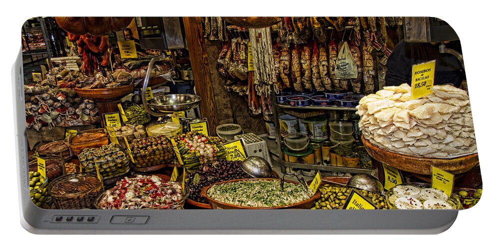 Market Portable Battery Charger featuring the photograph Deli in Palma de Mallorca Spain by David Smith