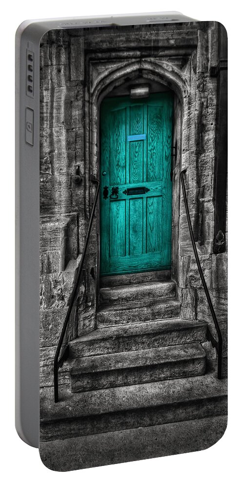 Door Portable Battery Charger featuring the photograph Destiny Awaits by Evelina Kremsdorf