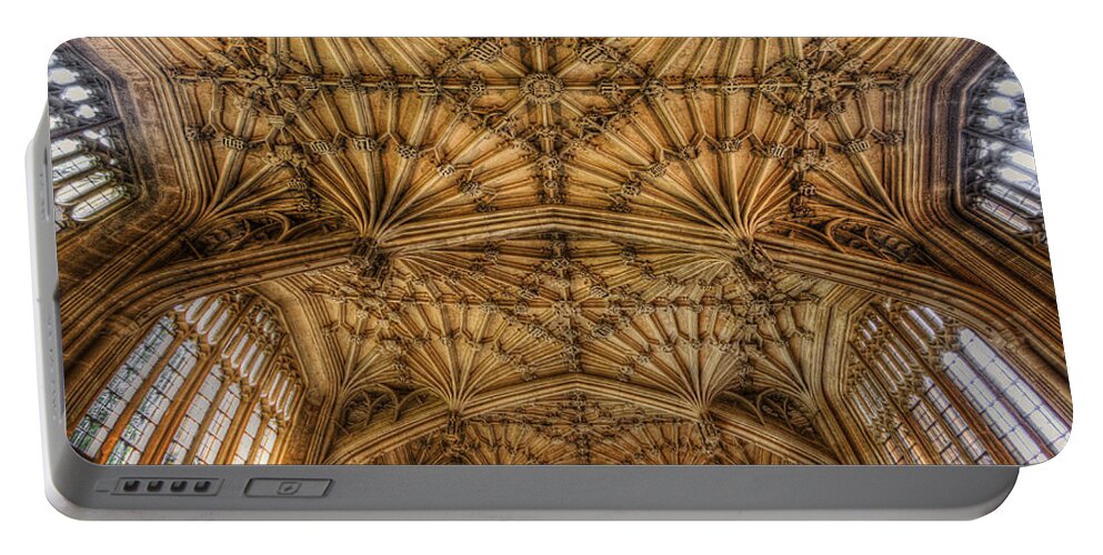 Yhun Suarez Portable Battery Charger featuring the photograph Divinity School - Oxford by Yhun Suarez