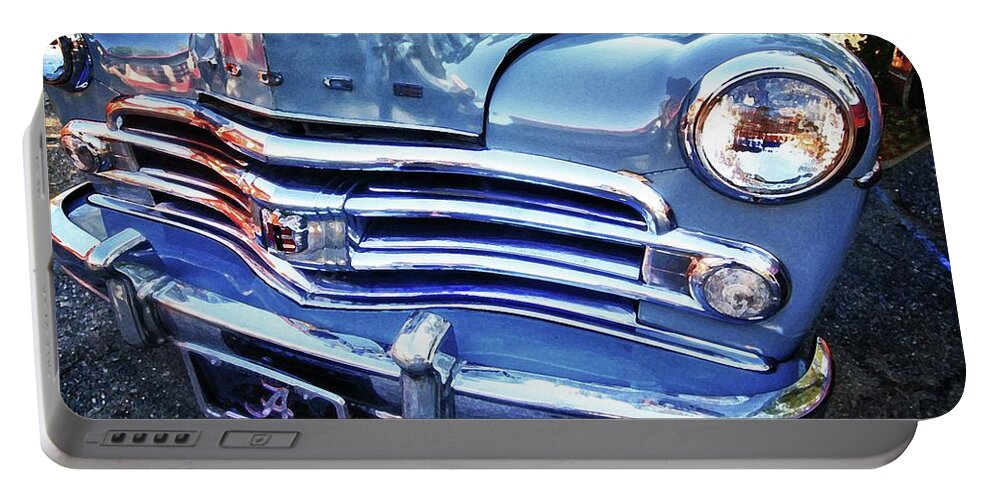 Alabama Photographer Portable Battery Charger featuring the digital art Dodge Grille by Michael Thomas