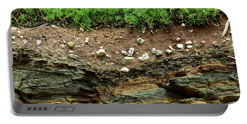 Earth Layers Portable Battery Charger featuring the photograph Earth cross section by Simon Bratt
