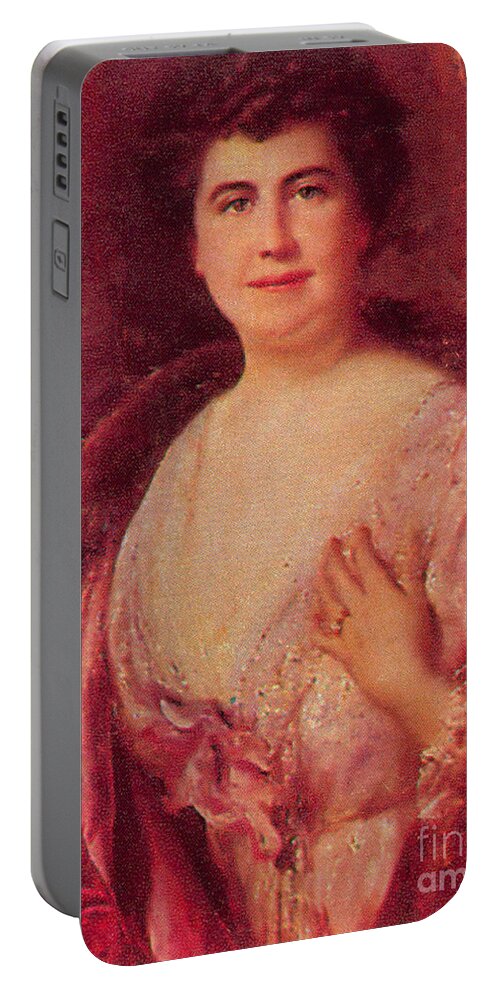 Painting Portable Battery Charger featuring the photograph Edith Wilson by Photo Researchers