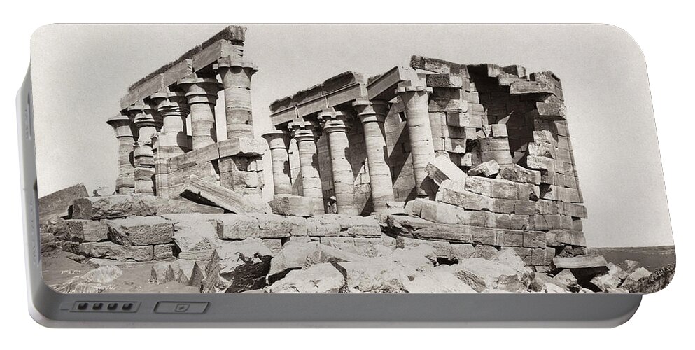 19th Century Portable Battery Charger featuring the photograph Egypt: Temple Ruins by Granger