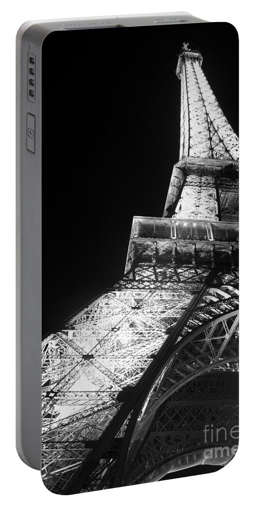 Black Portable Battery Charger featuring the photograph Eiffel Tower by Olivier Steiner