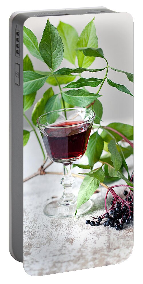 Autumn Portable Battery Charger featuring the photograph Elderberries 05 by Nailia Schwarz