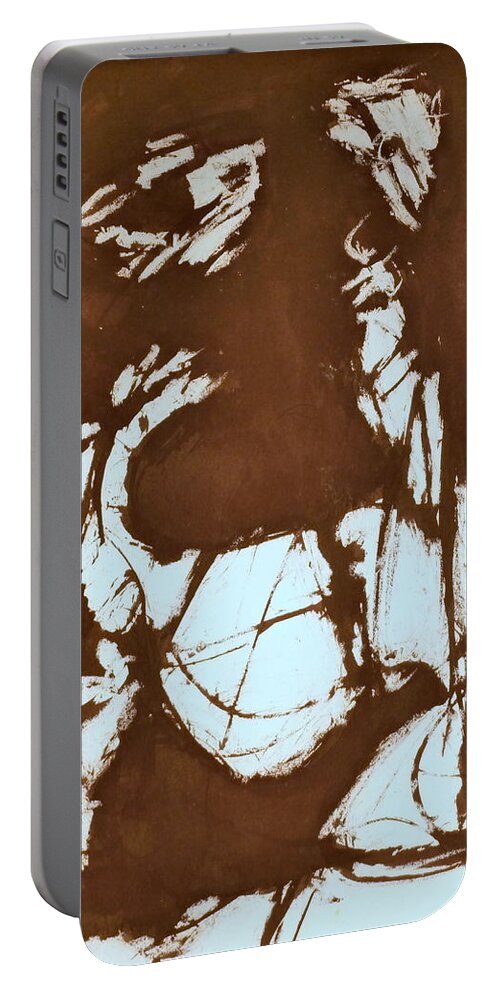  Landscape Portable Battery Charger featuring the drawing Engage by JC Armbruster