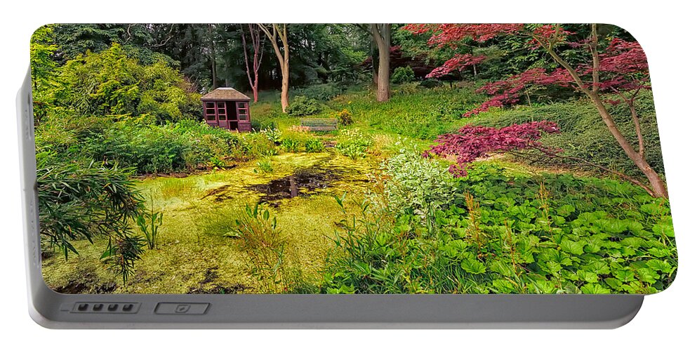English Garden Portable Battery Charger featuring the photograph English Garden by Adrian Evans