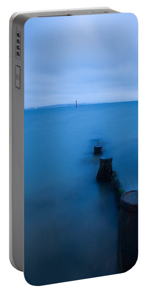 Dusk Portable Battery Charger featuring the photograph Evening blues by Ian Middleton