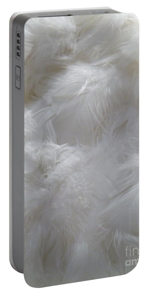 Newel Hunter Portable Battery Charger featuring the painting Evidence of Angels by Newel Hunter