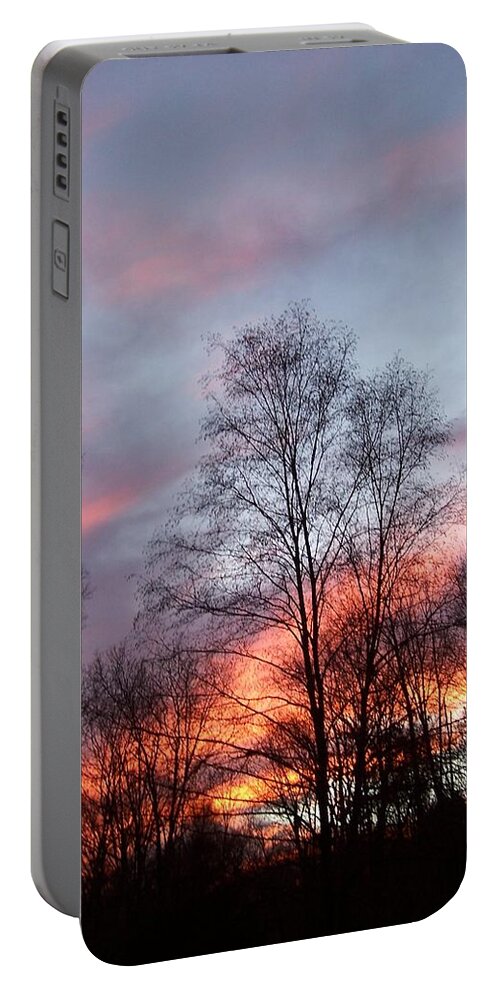 Sunset Portable Battery Charger featuring the photograph Explosions Of Color by Kim Galluzzo Wozniak