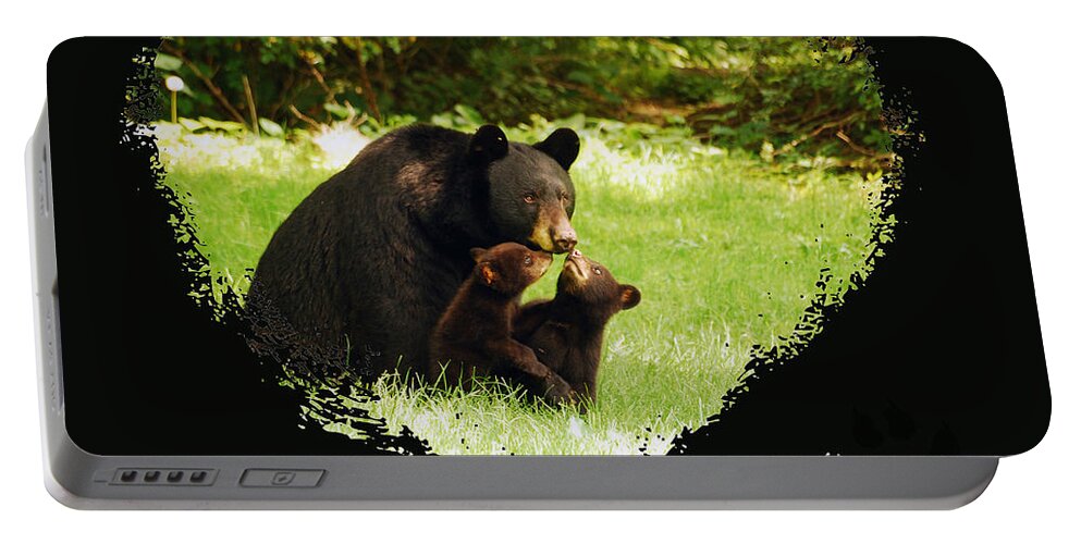Bear Portable Battery Charger featuring the photograph Family Matters by Lori Tambakis