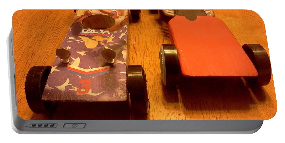 Transportation Portable Battery Charger featuring the photograph Finish Line by Stacy C Bottoms