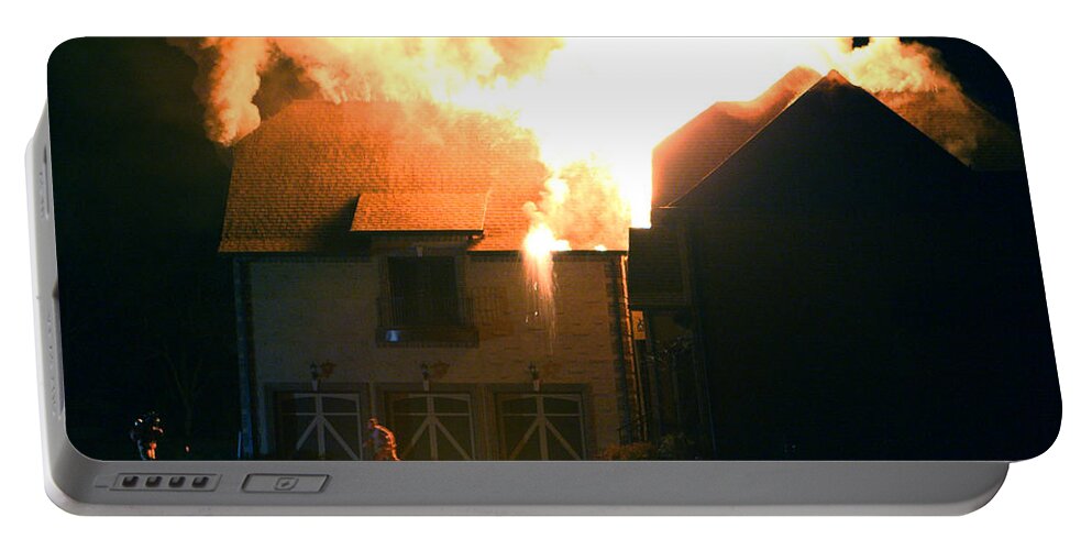 Fire Portable Battery Charger featuring the photograph First Responders by Daniel Reed