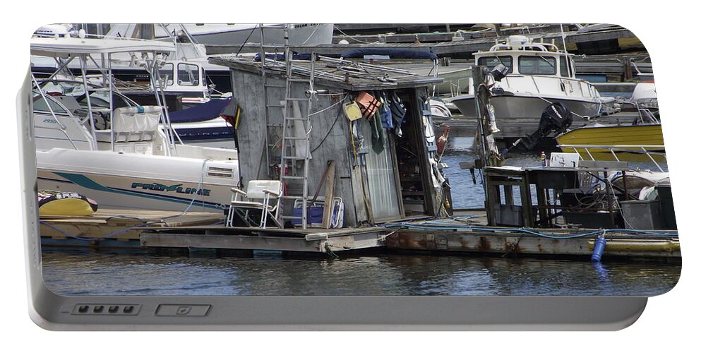 Inner Harbor Portable Battery Charger featuring the photograph Fish Shack by Michelle Welles