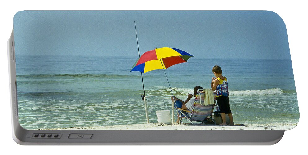 Florida Portable Battery Charger featuring the photograph Fishing For Fun by Heiko Koehrer-Wagner