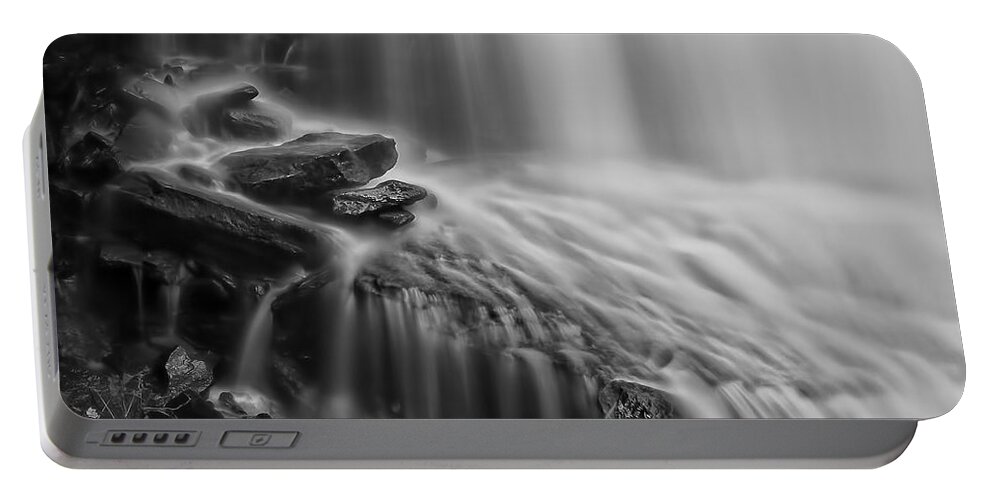 Ricketts Glen Portable Battery Charger featuring the photograph Flow Gently by Evelina Kremsdorf