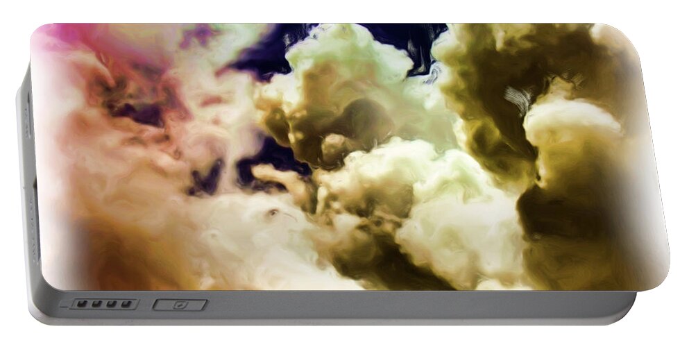 Clouds Portable Battery Charger featuring the painting Flyin High 2 by Adam Vance