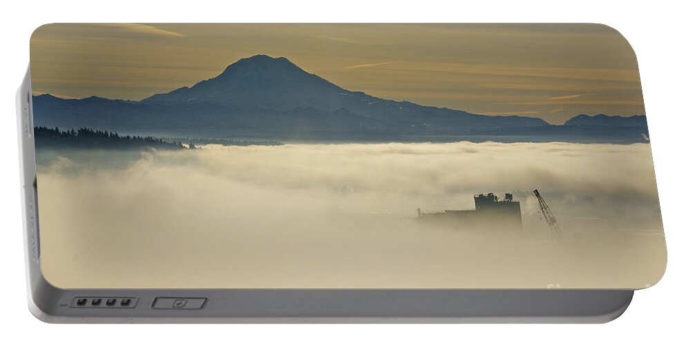 Photography Portable Battery Charger featuring the photograph Foggy Basin by Sean Griffin