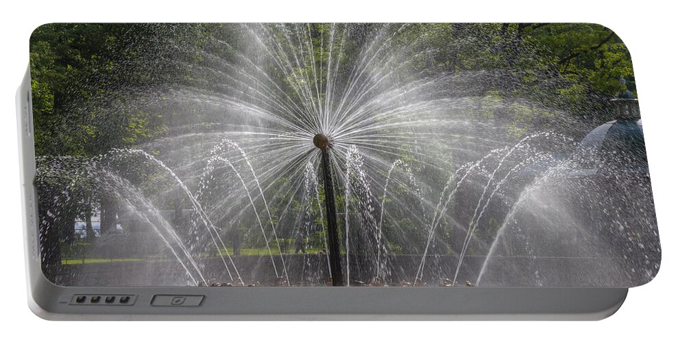 Clare Bambers Portable Battery Charger featuring the photograph Fountain Peterhof Palace St Petersburg  Russia by Clare Bambers