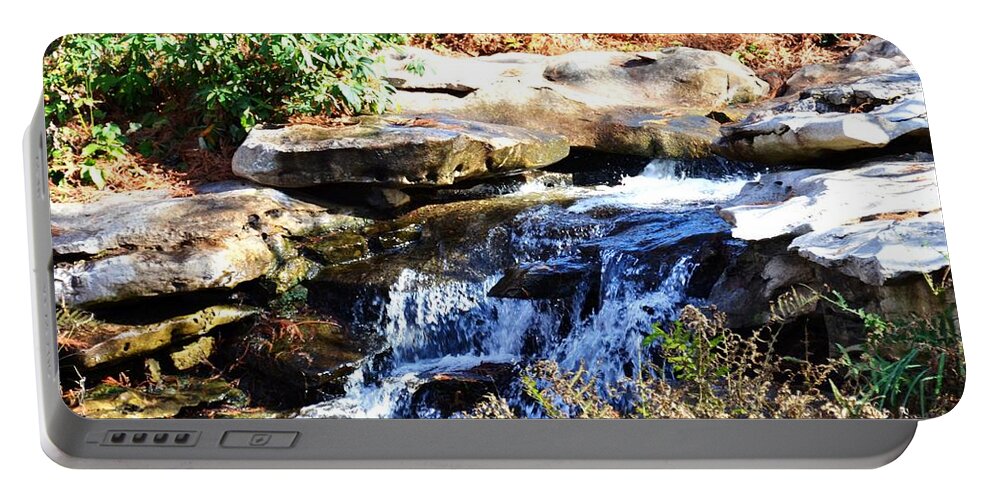 Stream Portable Battery Charger featuring the photograph Free to Stream by Debbi Granruth