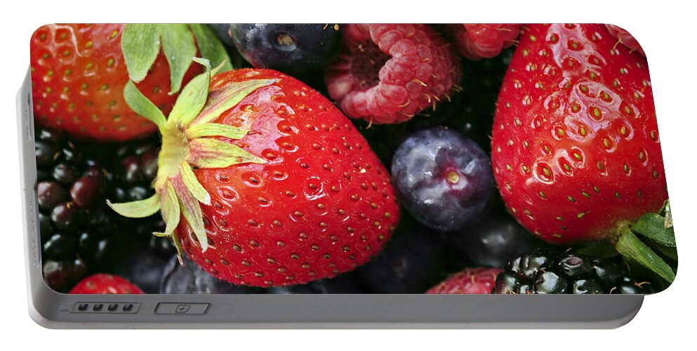 Berry Portable Battery Charger featuring the photograph Fresh berries by Elena Elisseeva