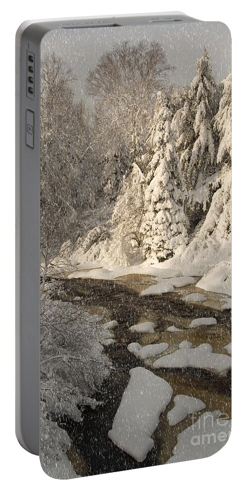 Snow Portable Battery Charger featuring the photograph Fresh Snow by Alana Ranney