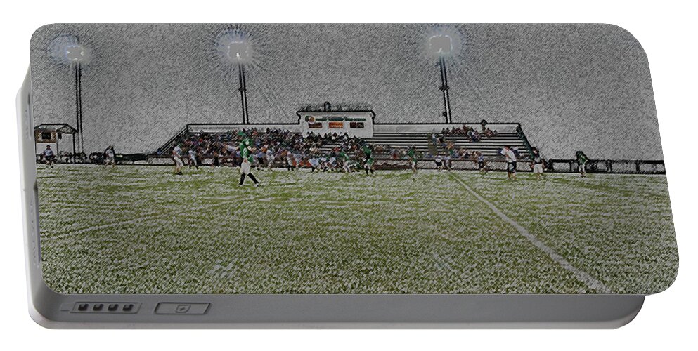 Digital Art Portable Battery Charger featuring the digital art Friday Night Lights Digital Art by Thomas Woolworth