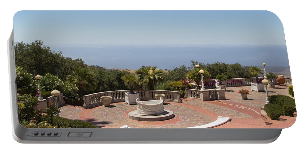 Hearst Castle Portable Battery Charger featuring the photograph Front Porch View by Heidi Smith