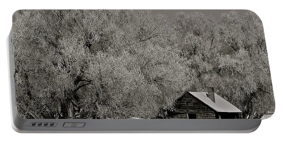 Frosted Portable Battery Charger featuring the photograph Frosty Day by Eric Tressler
