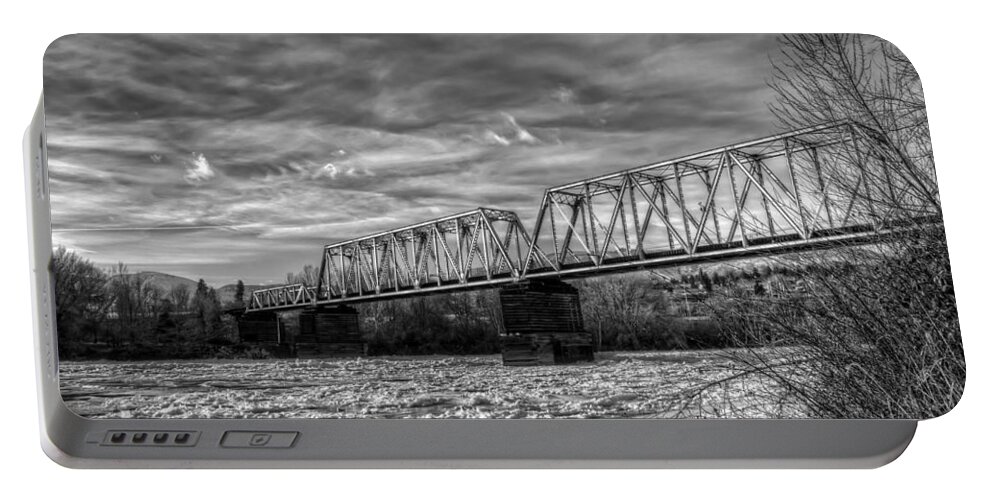Hdr Portable Battery Charger featuring the photograph Frozen Tracks by Brad Granger
