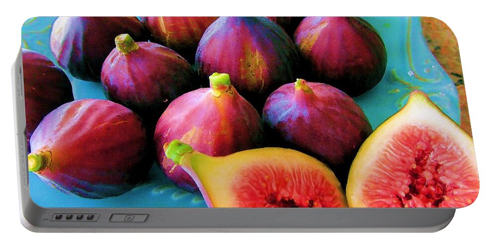 Fruit Portable Battery Charger featuring the photograph Fruit - Jersey Figs - Harvest by Susan Carella